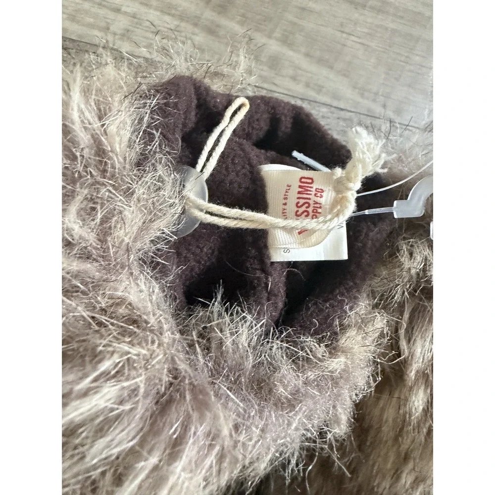 New Gloves Winter Faux Rabbit Fur Mittens Furry Fluffy Warm Sports Women's OS